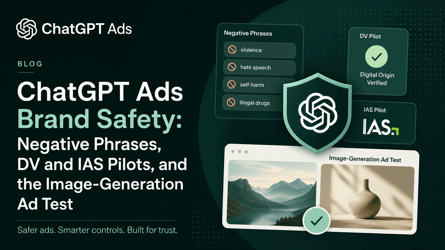 ChatGPT Ads Brand Safety: Negative Phrases, DV and IAS Pilots, and the Image-Generation Ad Test